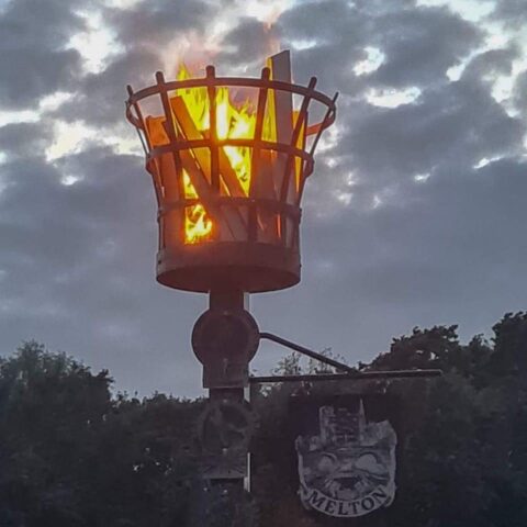 The lit beacon