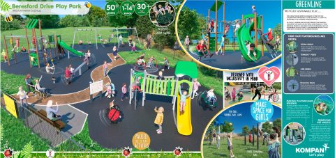 Beresford Drive Play Park 3D design 